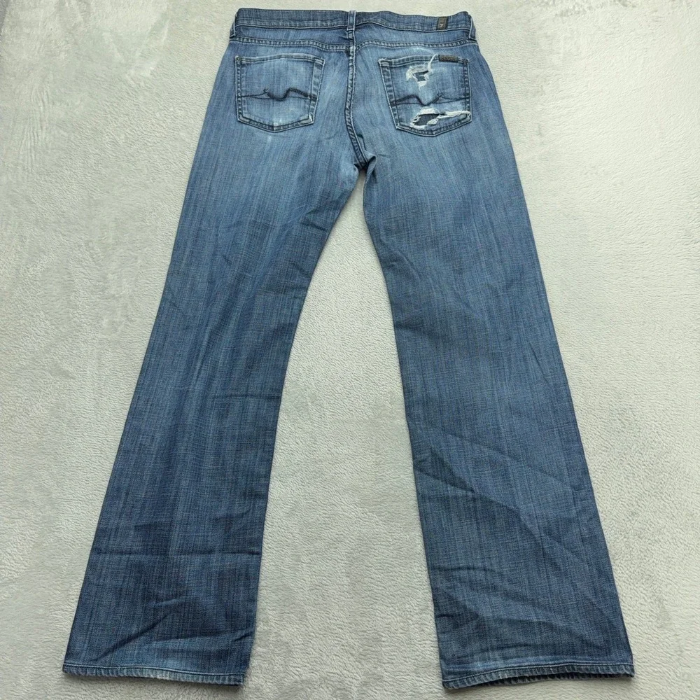 7 For All Mankind Jeans Mens 30 Blue Austyn Relaxed Straight Leg Denim